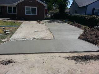 concrete driveway resurfacing work in progress in norfolk, va