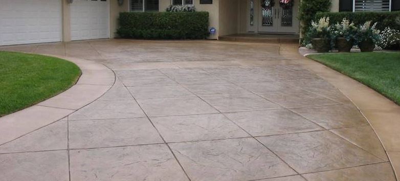 stamped concrete driveway we've installed at a residence in virginia beach
